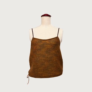 【レイヤードスタイル】大人可愛い トップス キャミソールベスト ビスチェ｜ブラウン