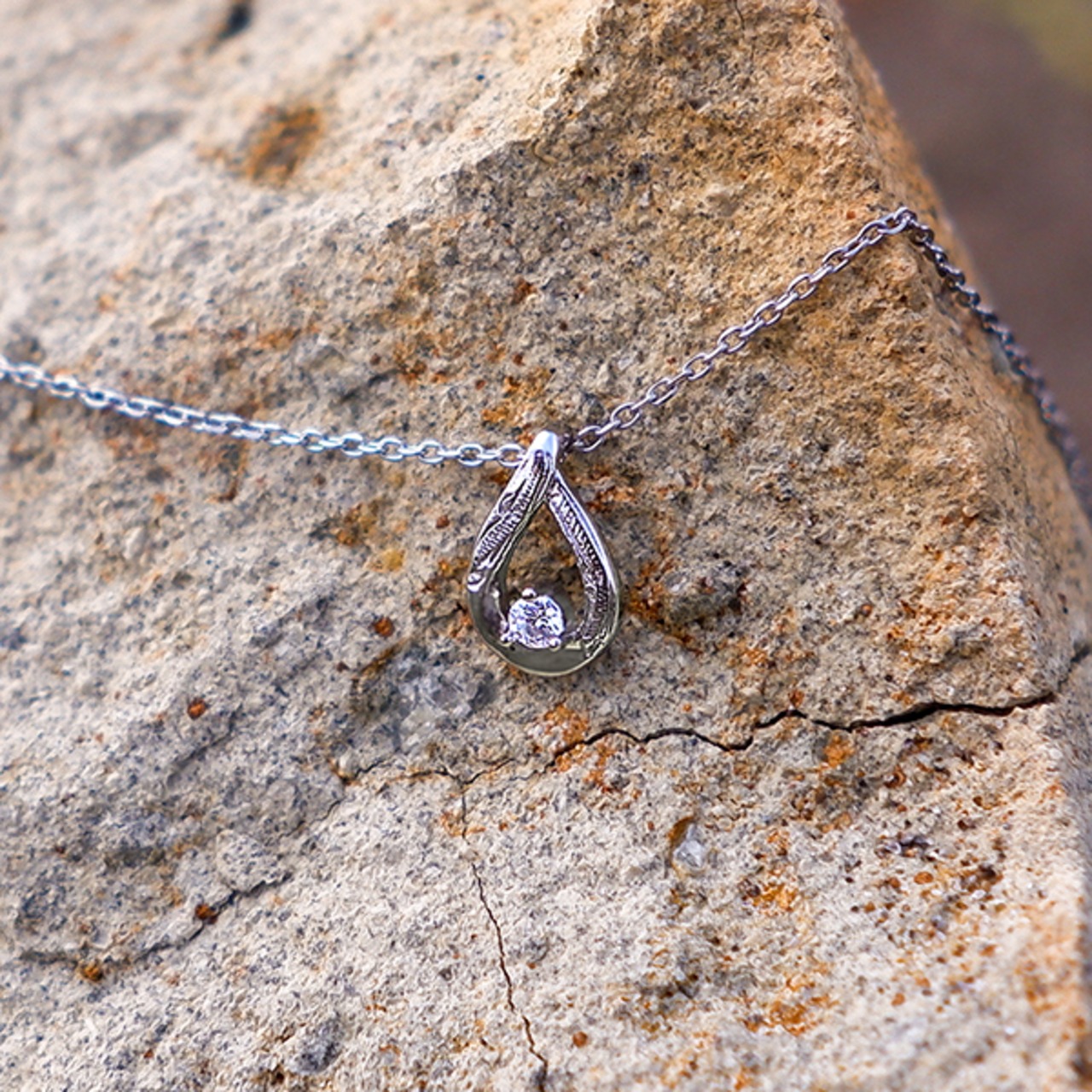 Necklace ハワイアンジュエリー ネックレス ドロップ しずく CZ 