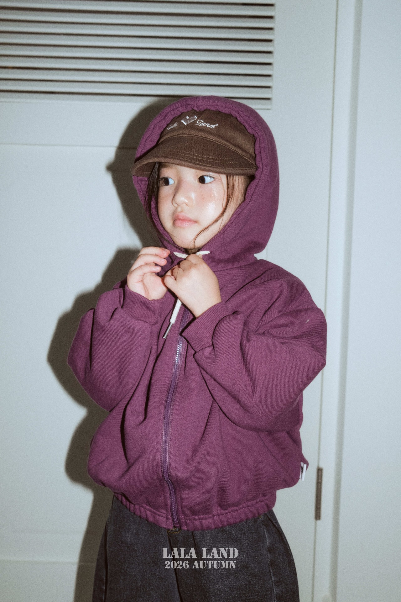 韓国子供服 / LALALAND / 26Autumn / ヴィンテージ フードジップアップ / 秋服 / キッズ *XS~XL*