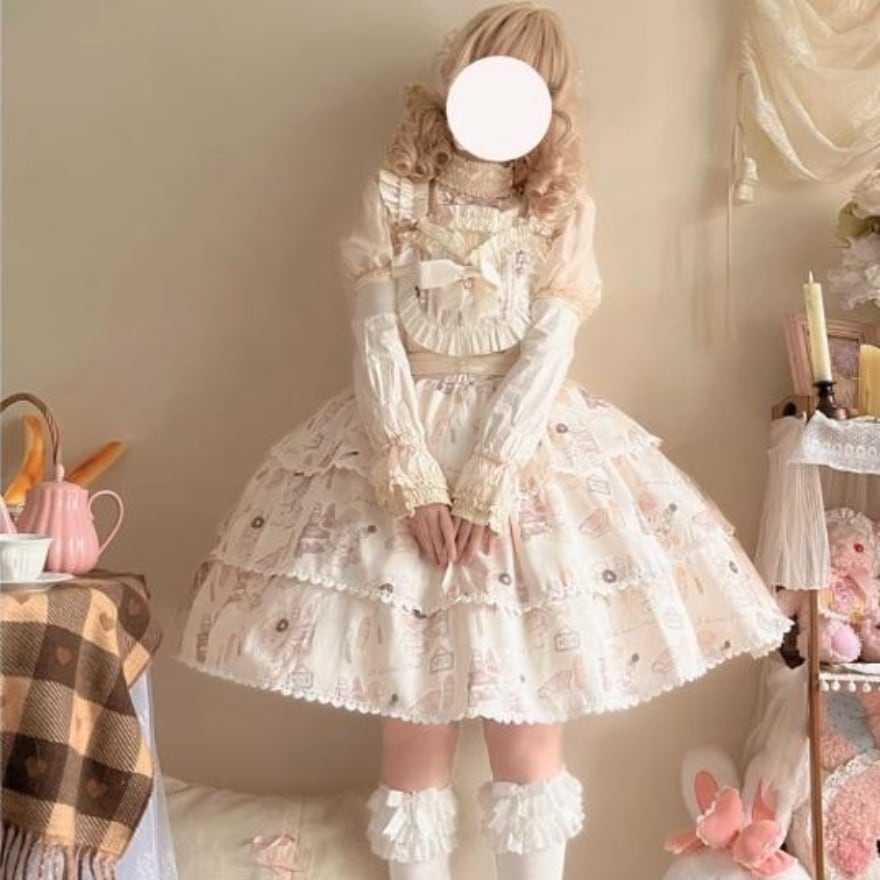 Angelic Pretty メルヘンリボンスカート 白xピンク 激レア Angelic Pretty メルヘンリボンスカート 白xピンク 激レア 2023 Spring