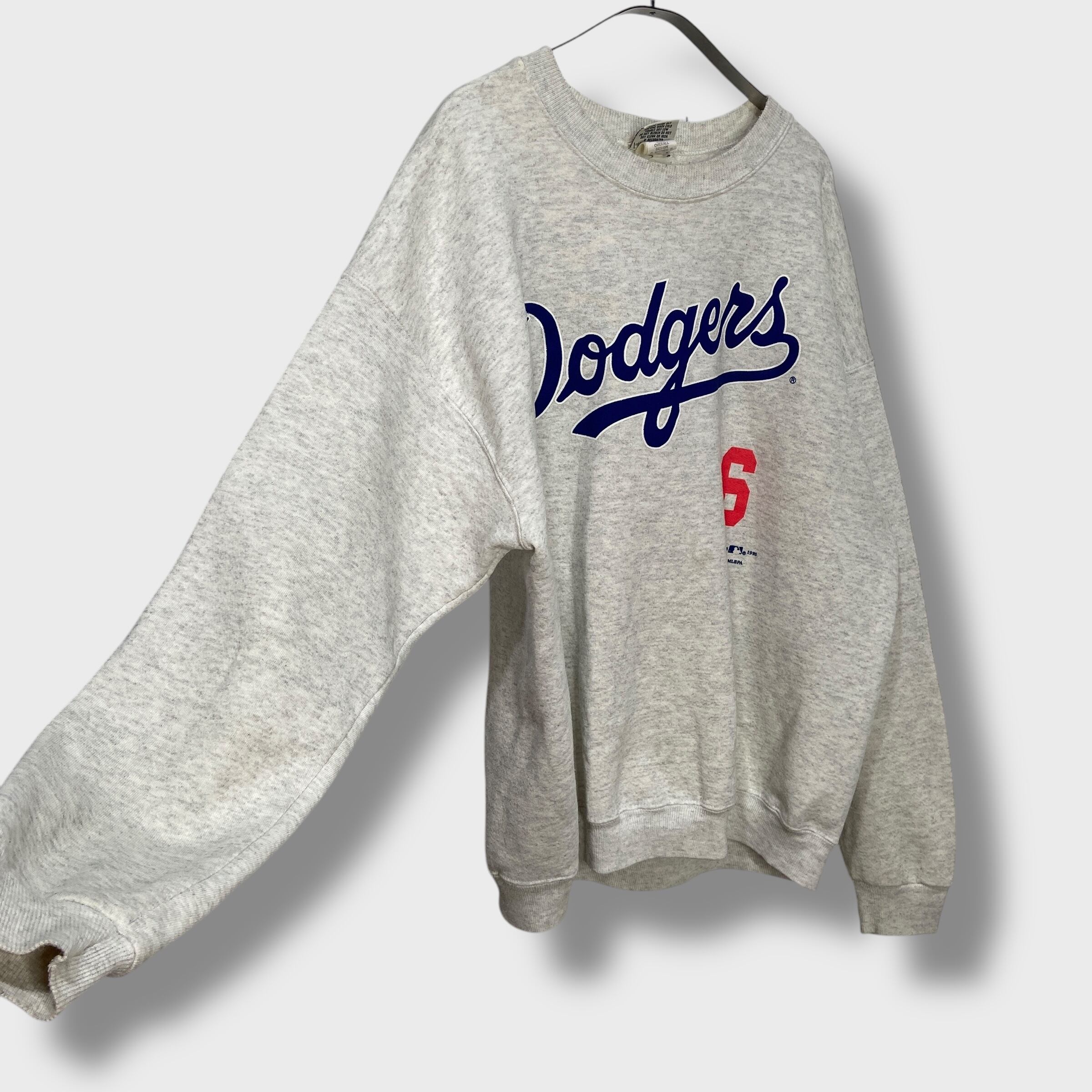 90s USA製 MLB ドジャース 野茂英雄 両面プリントスウェット L | 古着