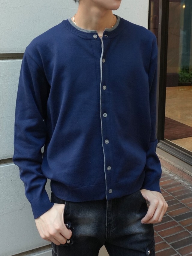 【ALUDE SELECT】Two tone knit cardigan(2color)