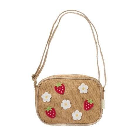 G2586B:Strawberry Fields Raffia Bag-BROWN