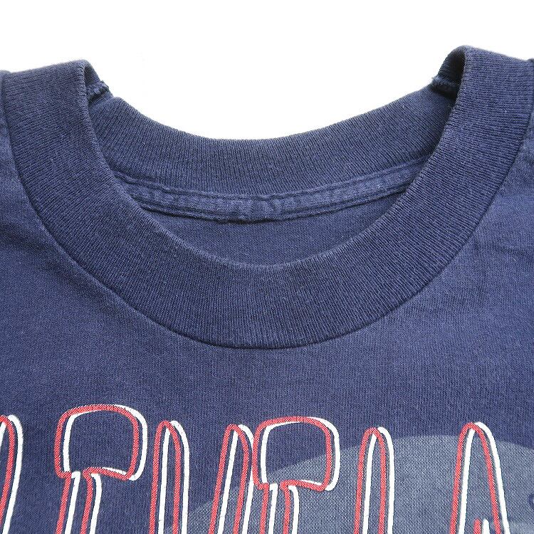 古着 90年代 MLB インディアンス プリントTシャツ シングルステッチ