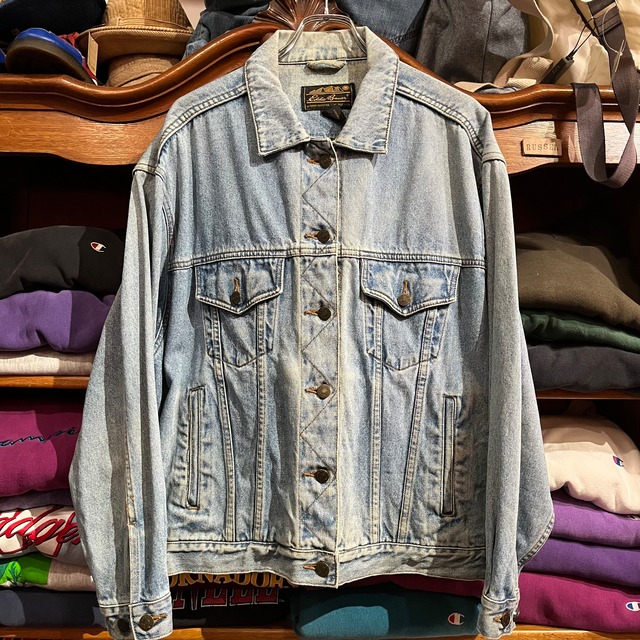 1990's EddieBauer denim  jacket L Malaysia製  D1202