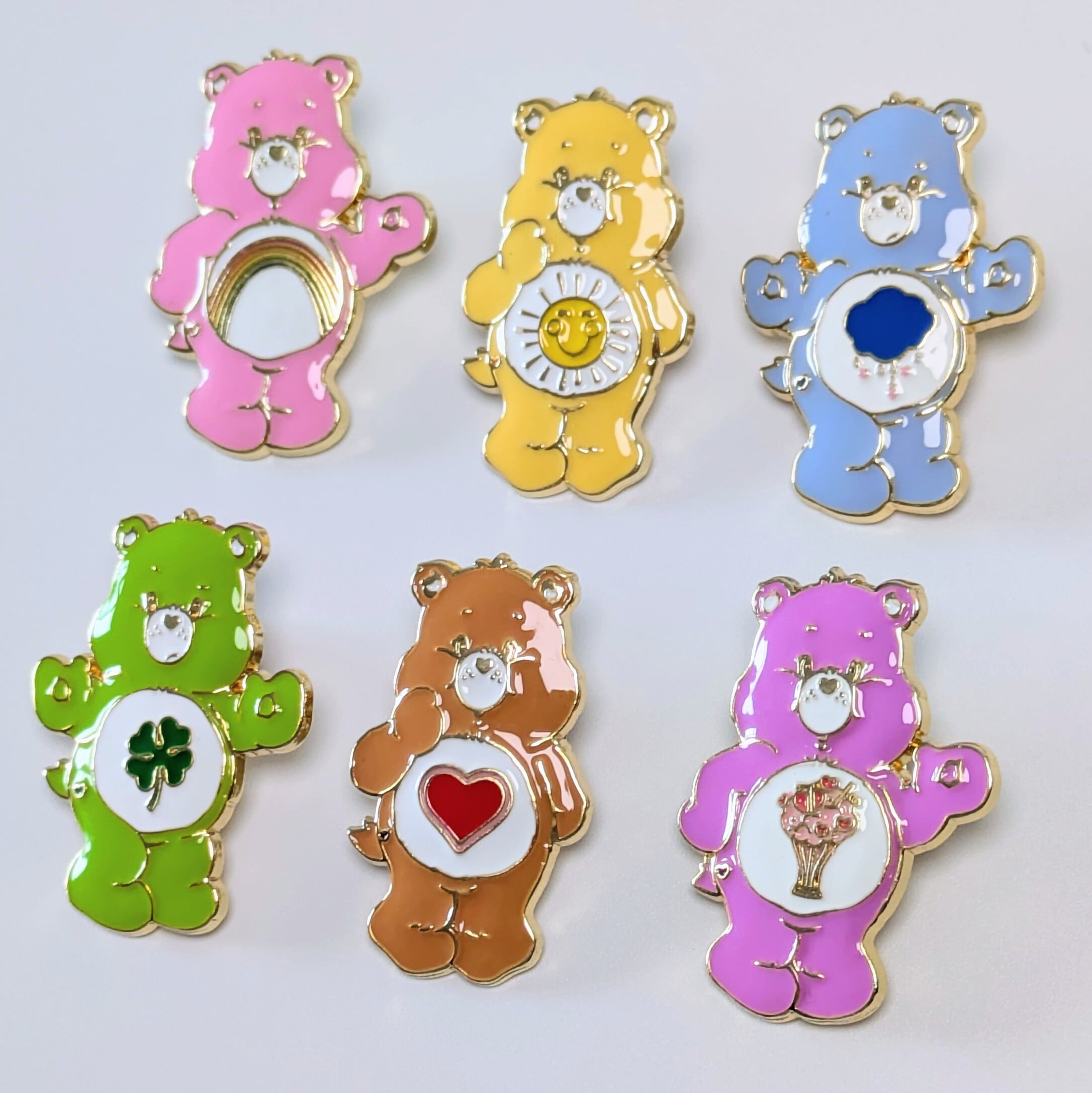 ✨️SPECIAL PRICE‼️✨️送料無料！ ★ピンズ PINS★ピンバッジ 【 Care Bears（ ケアベア ）】ピンズ6P SET / ピンズ6個セット 〚アメリカン雑貨 アメトイ〛