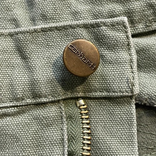 希少色 モスグリーン ダブルニー Carhartt B136-MOS 36×32 詳細写真10