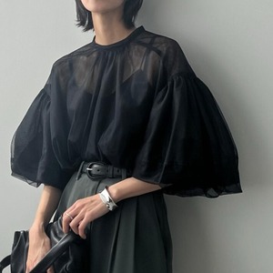 Lantern Sleeve Shirt + Camisole / ランタン スリーブ シャツ + キャミソール