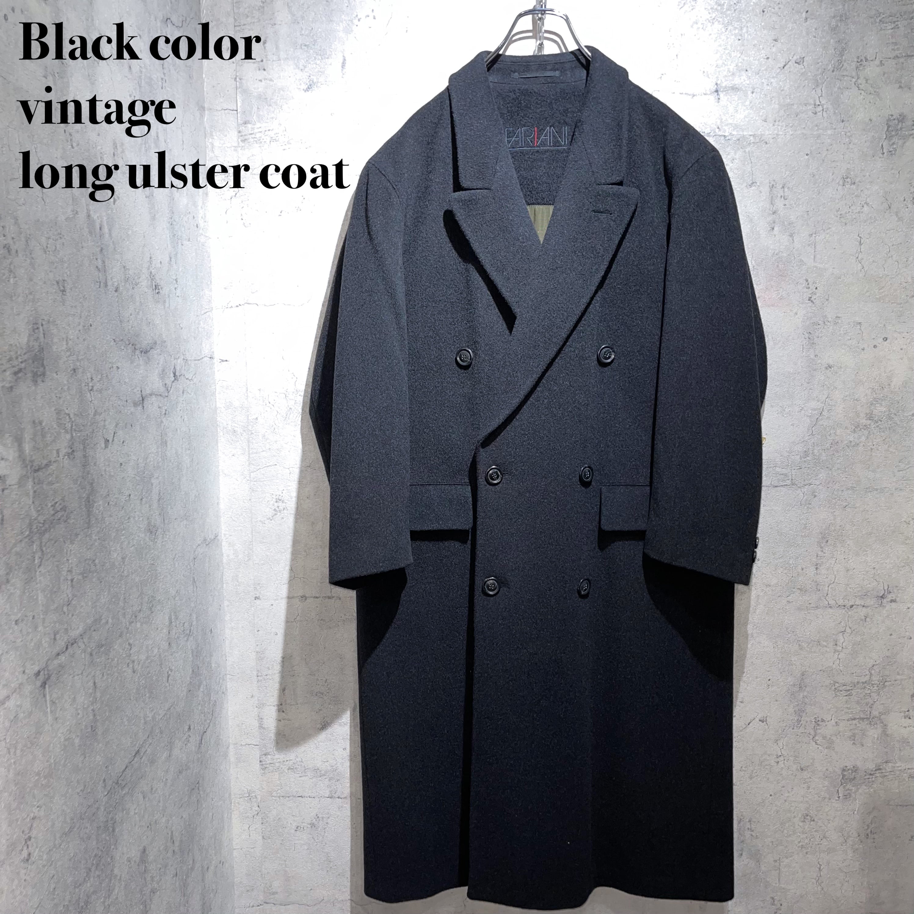 Black color vintage long ulster coat | ayne