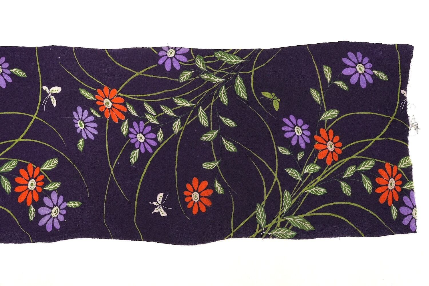 3271F8◇江戸ちり◇半襦袢◇縮緬◇袖無し◇昭和レトロ◇正絹古布