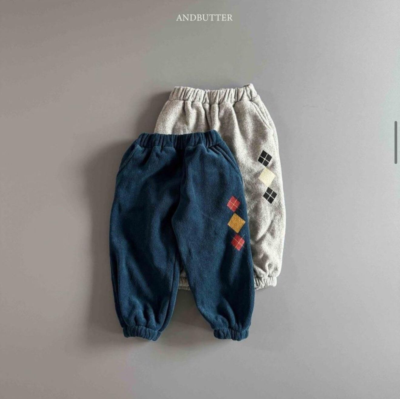 ※11/16まで5%OFF予約【&butter】argyle jogger pt/S-JM