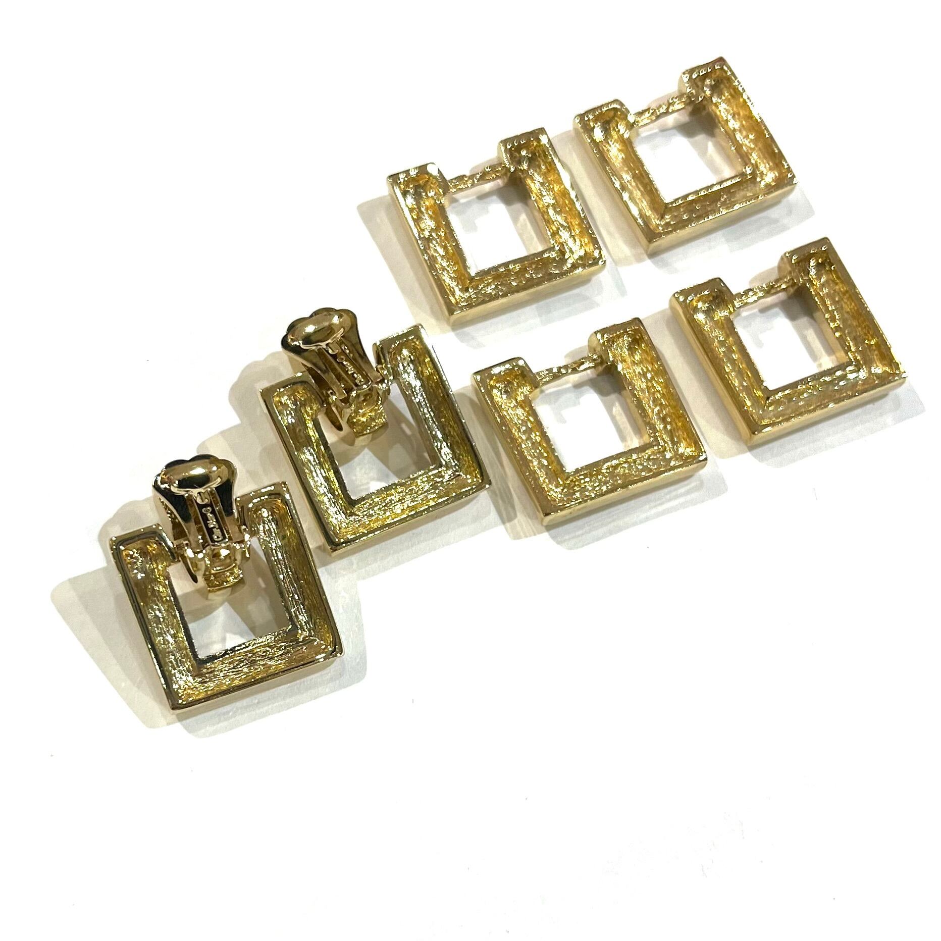 Christian Dior ゴールドブローチ・イヤリングセット【未使用品】 Christian Dior 】2188 DIOR VINTAGE カメレオン6チャーム イヤリング