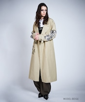 パッチ&ペイントロングトレンチコート (BEIGE) CQ-47041