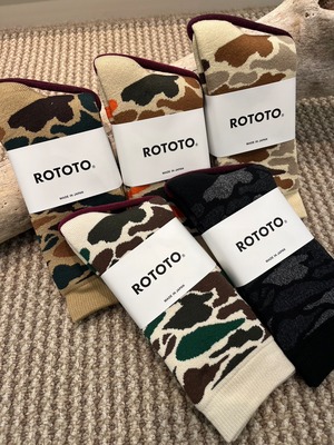 【ROTOTO】PILE CAMO CREW SOCKS