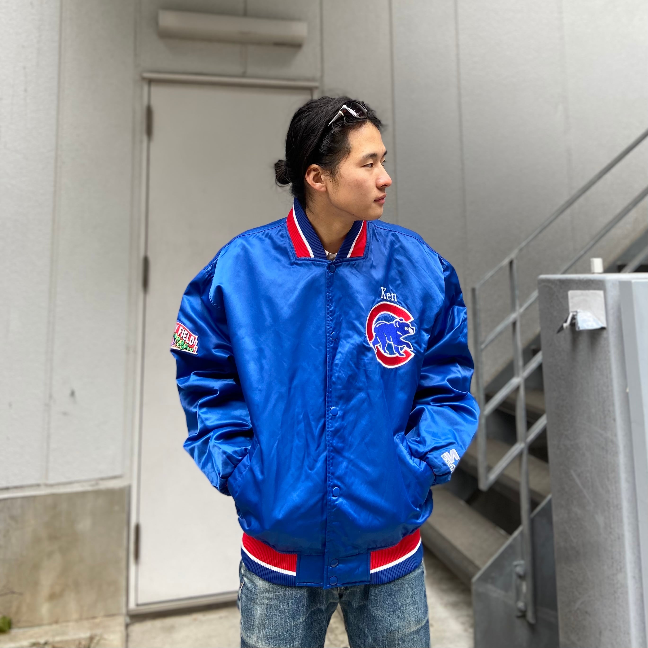 size:XL【 Chicago Cubs 】シカゴ・カブス ナイロンジャケット ...