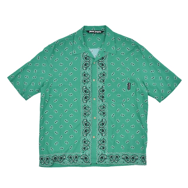 【Palm Angels】PAISLEY BOWLING SHIRT(GREEN)