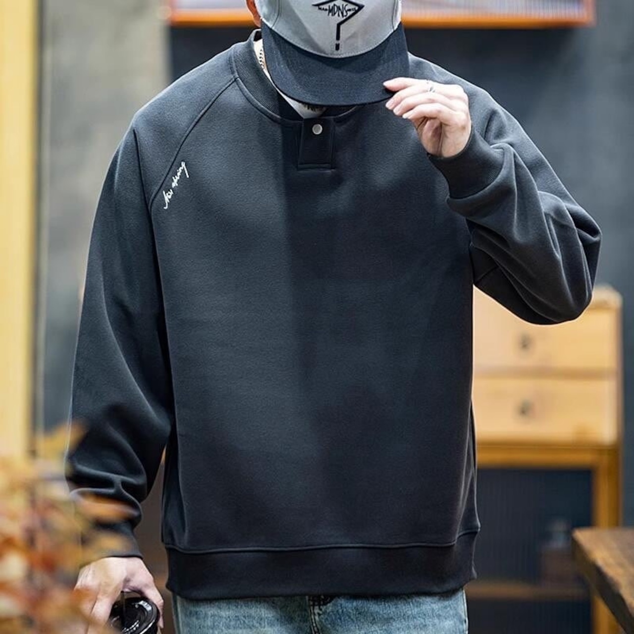 Side logo crew neck sweat 0026 - 1