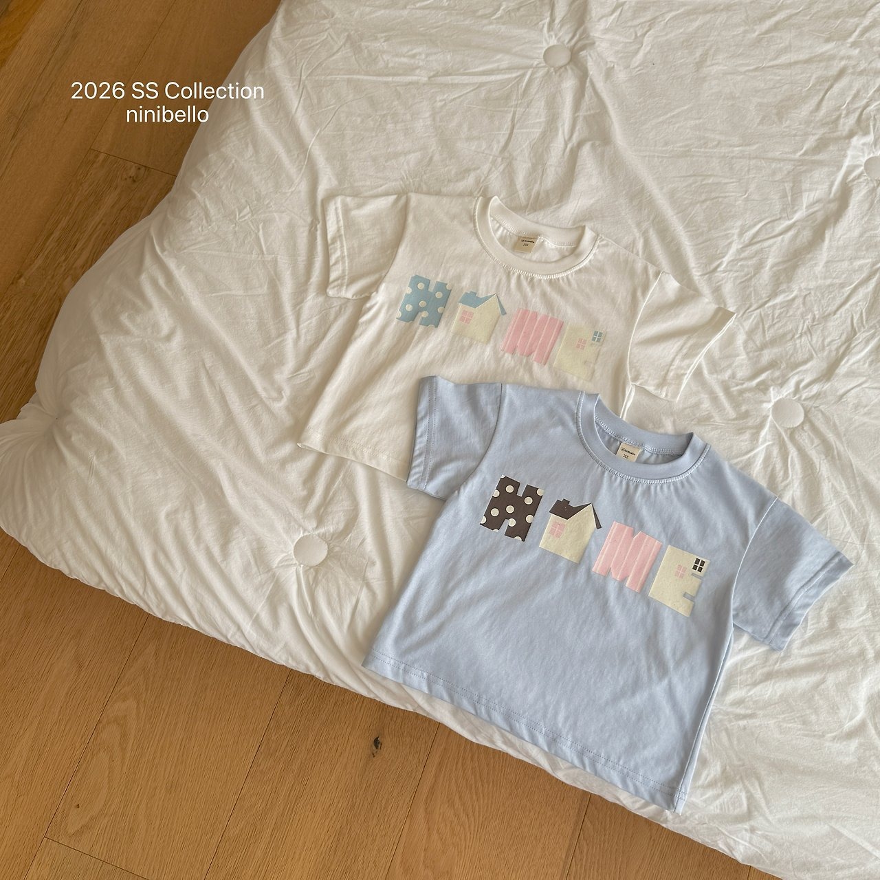 [ninibello] Pastel Home Tee +fee2 / [니니벨로] 파스텔홈티