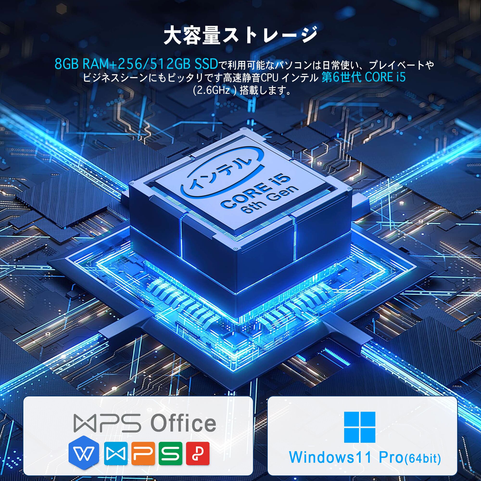 おすすめノートパソコン大容量　LENOVOノートパソコン　WebカメラWindows11 オフィス付き