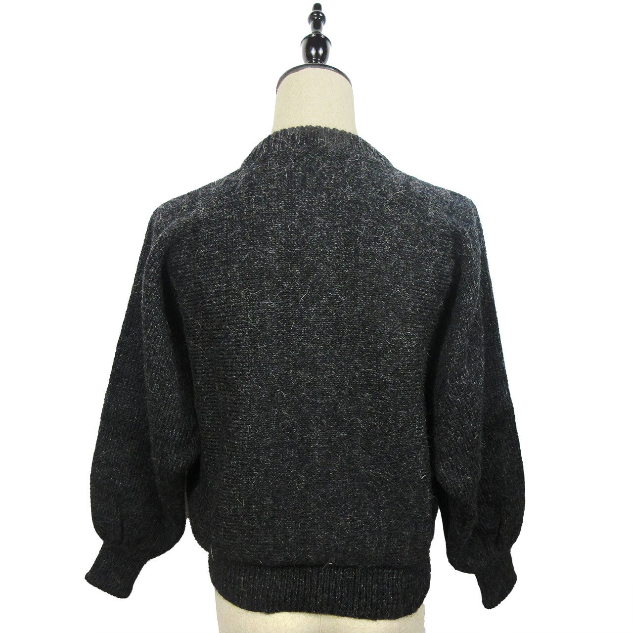 アルパカウール 黒 カーディガン 483 ALPACA BLACK CARDIGAN アルパカ ブラック カーディガン☆アルパカ