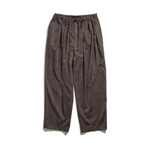 VEGAN SUEDE GATHERED PT / ヴィーガンスウェードギャザーパンツ(BROWN)