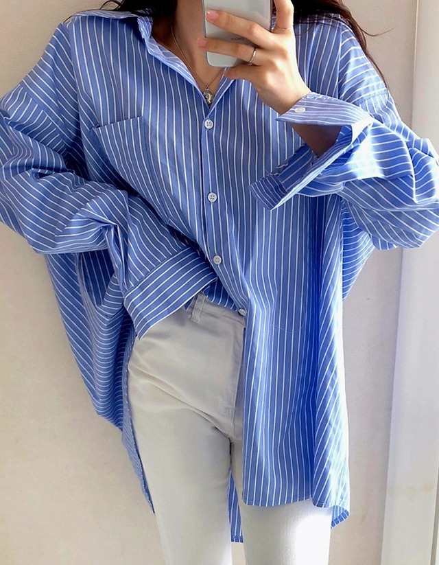 【24ss】Boy-Fit Stripe Shirts_2colors