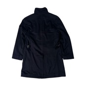 DURBAN ダーバン LUXURY カシミヤ100% ジップアップ ステンカラーコート L/濃紺