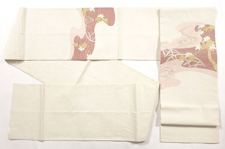 夏帯 R9041903 袋帯 すくい織 美品 夏物 盛夏 ポイント柄 礼装用
