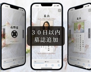 【オプション】電子墓誌追加彫り30日以内