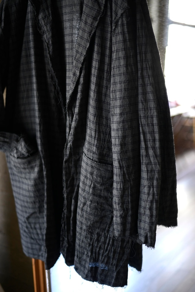 blackbird / over sized toile coat black check