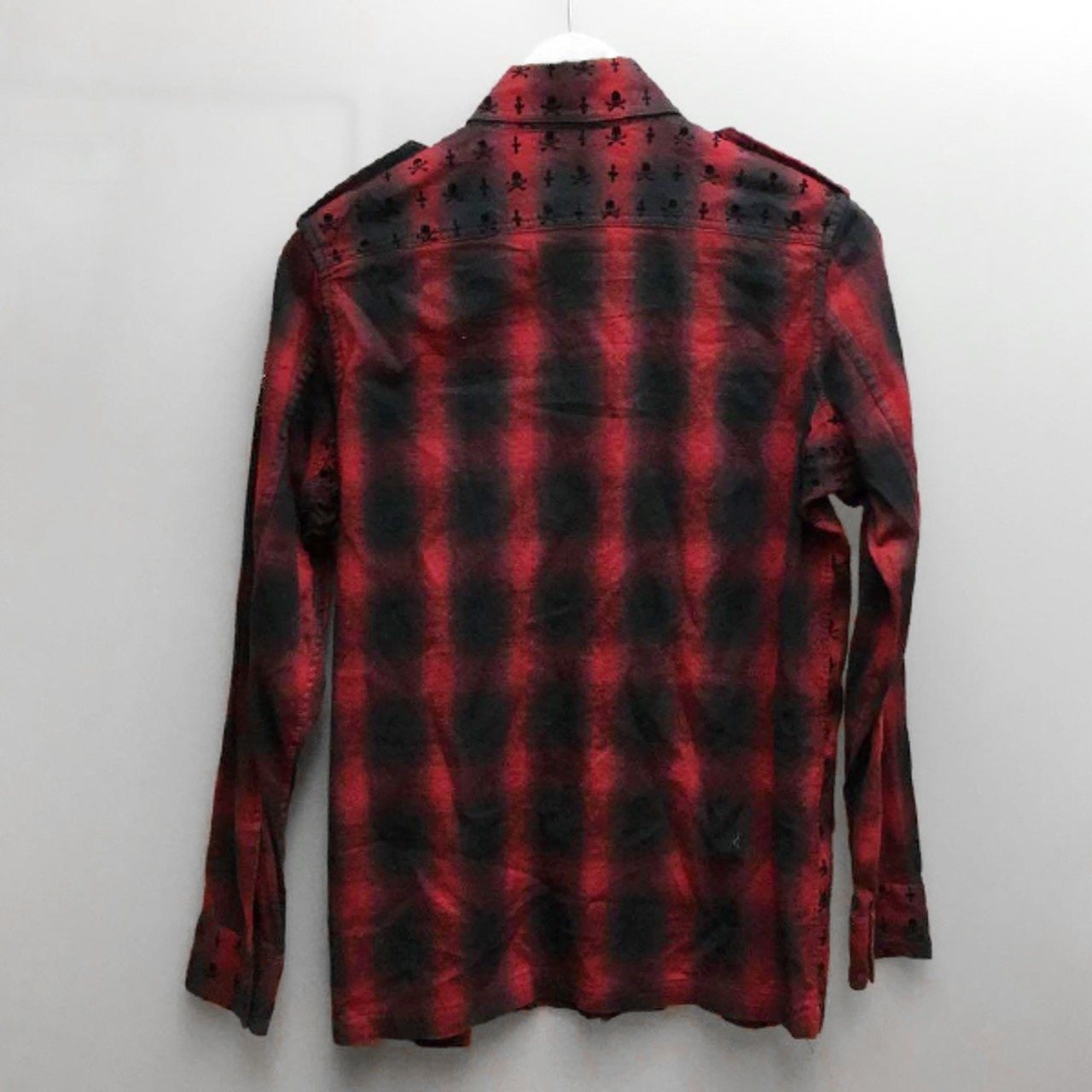 Roen(ロエン)ランダムスカルネルシャツ/レッド