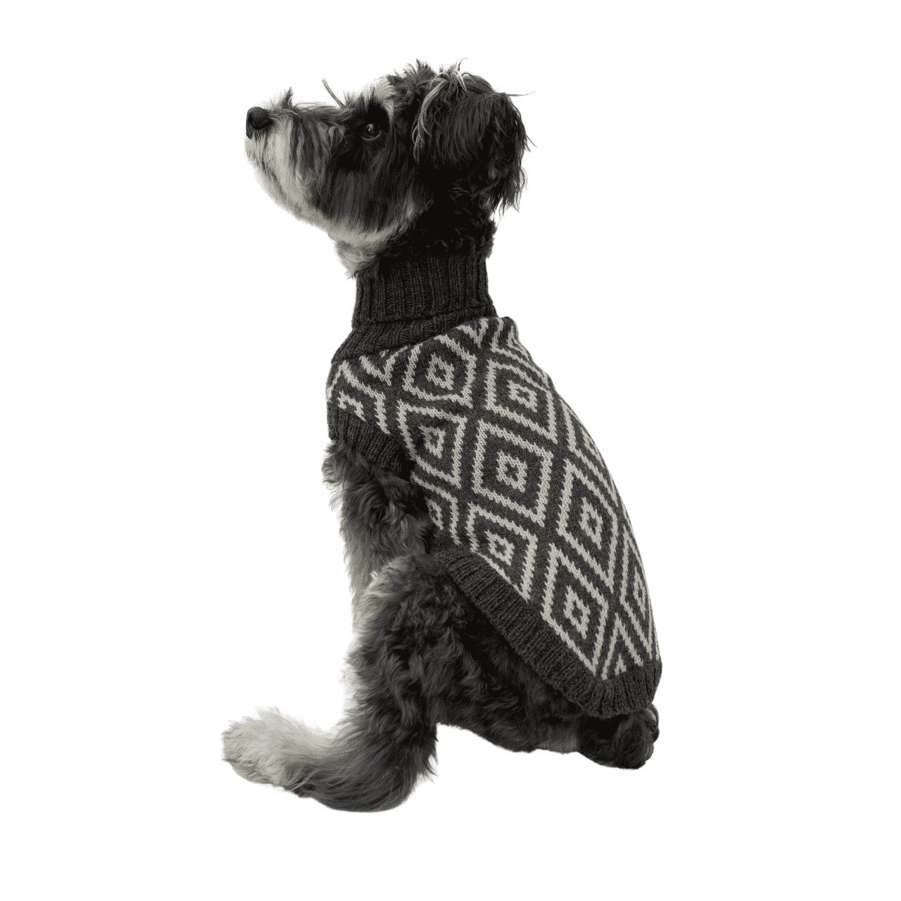 新品 犬服 ニット アウター アルパカニット 手編みニット Mサイズ バラ