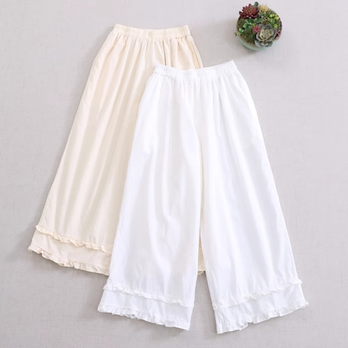 3色／裾フリルインナーパンツ ・9887