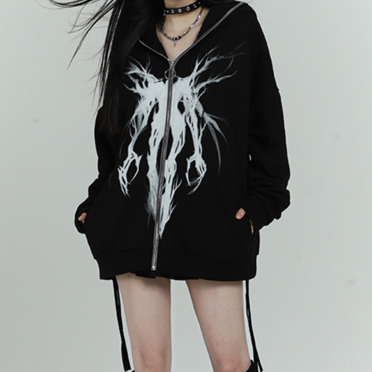 ダークプリントアウター　1252