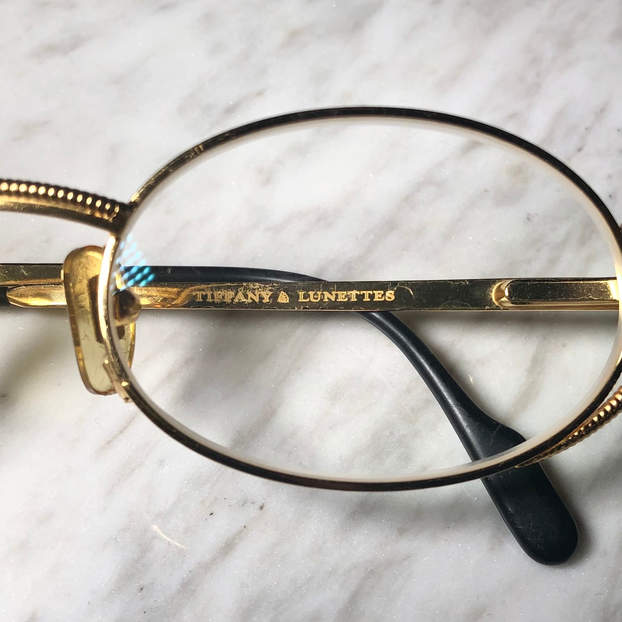 TIFFANY LUNETTES ヴィンテージ 眼鏡フレーム ゴールド×シルバー