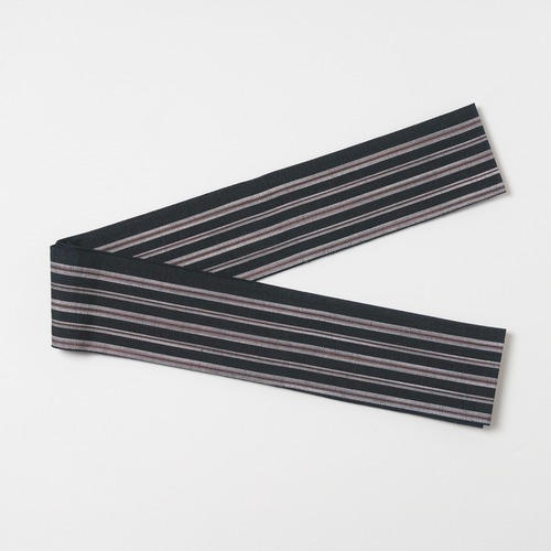 麻角帯　縞黒　[E1414]