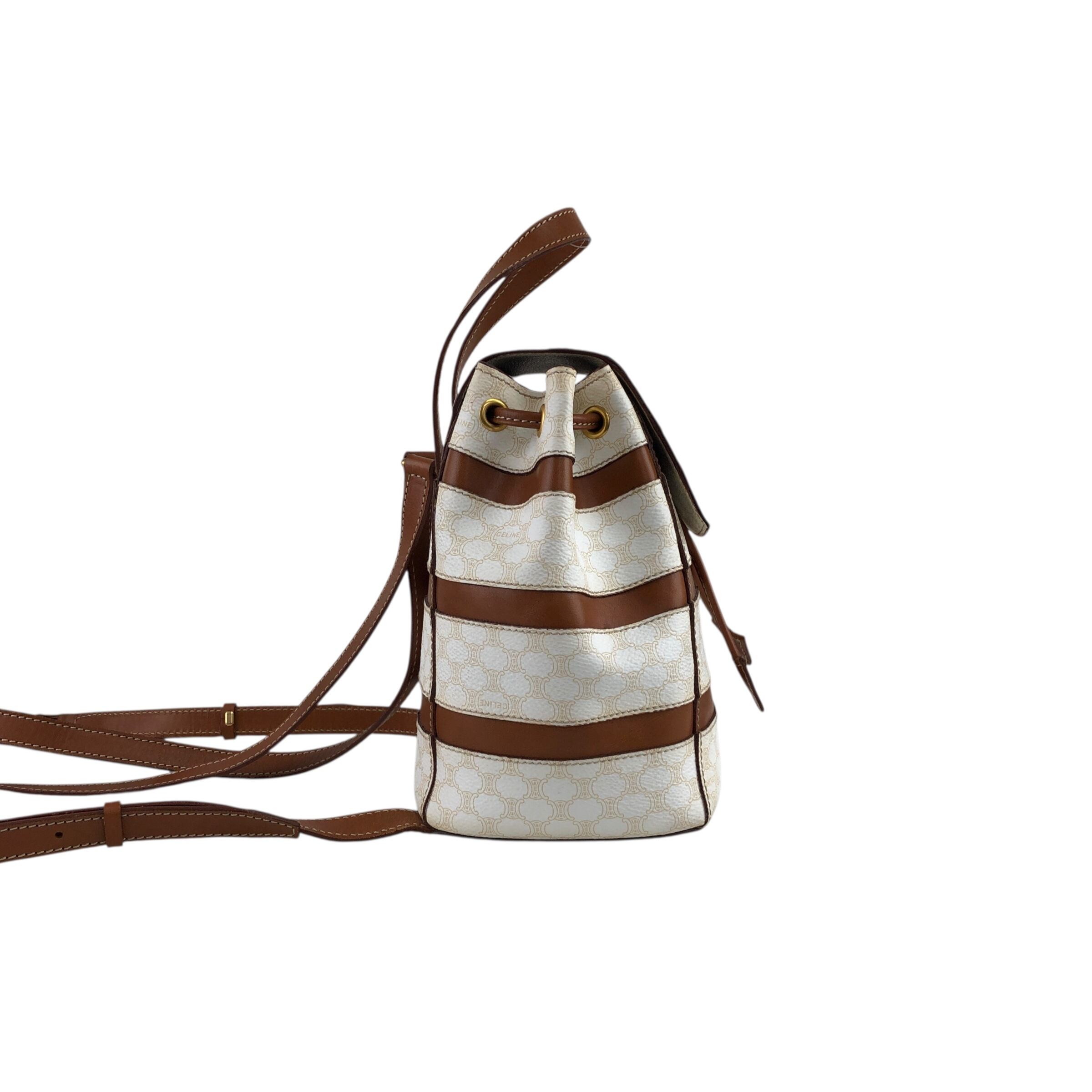 CELINE セリーヌ マカダム バックパック ホワイト ロゴ PVC