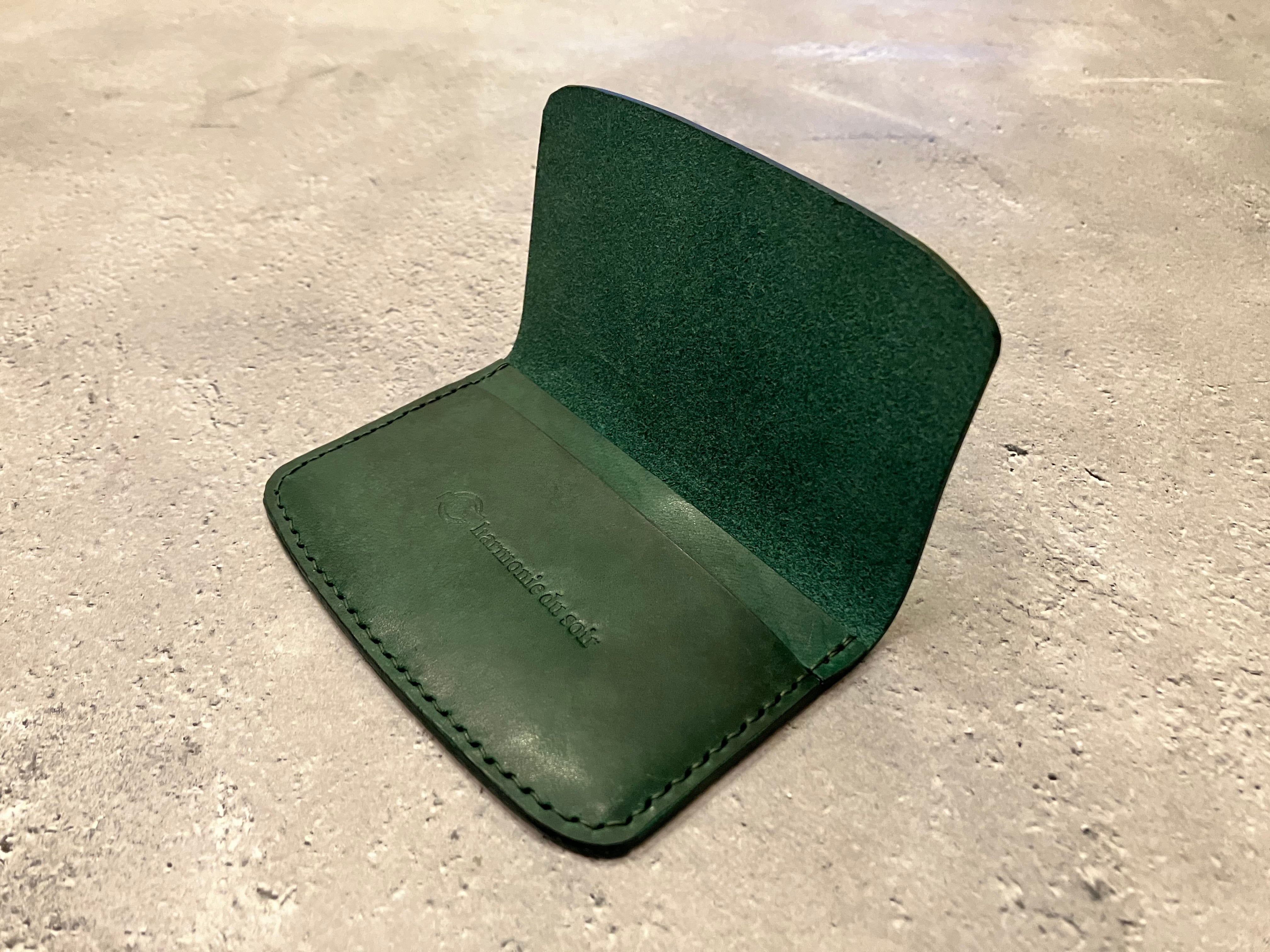 CARD CASE】薄い名刺入れ ダークグリーン | 革財布・革小物の