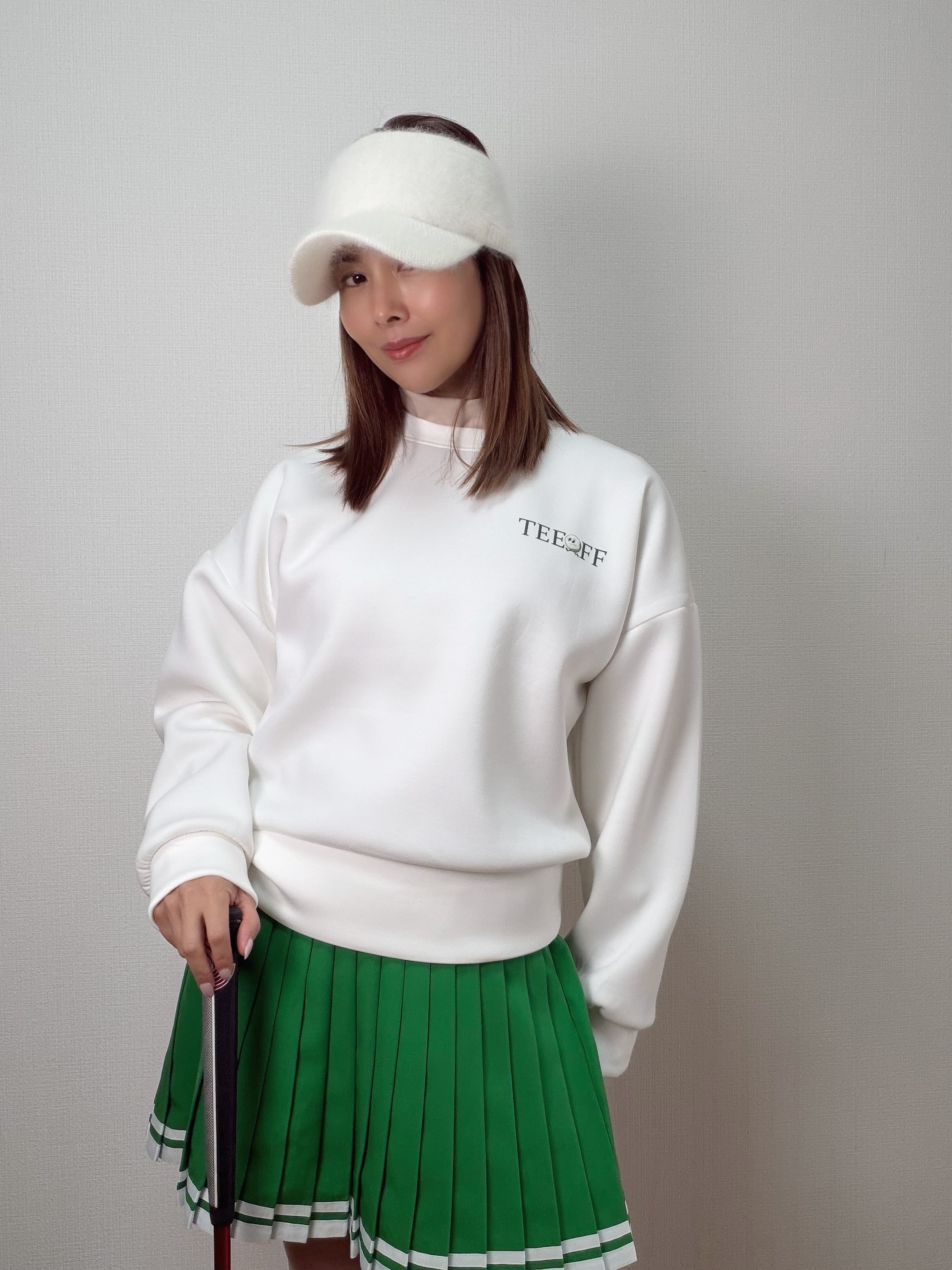 即納＊【セットアップ可能】 Teeoff Graphic Golf Sweatshirt （Ivory