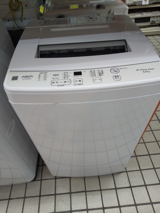 階段配送不可 AQUA 洗濯機 6.0k AQW-S6E9 2022