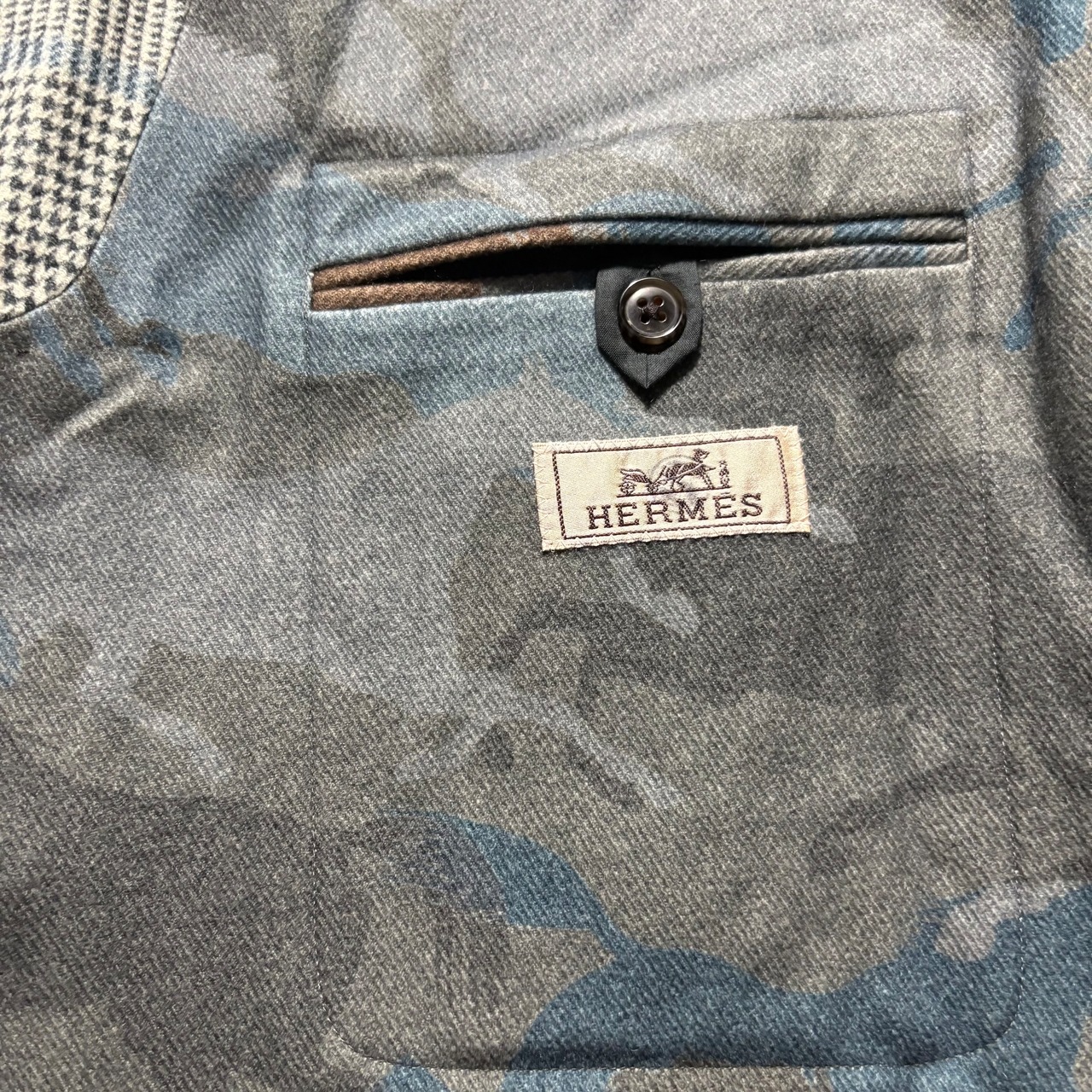 HERMES cashmere blend tailored jacket