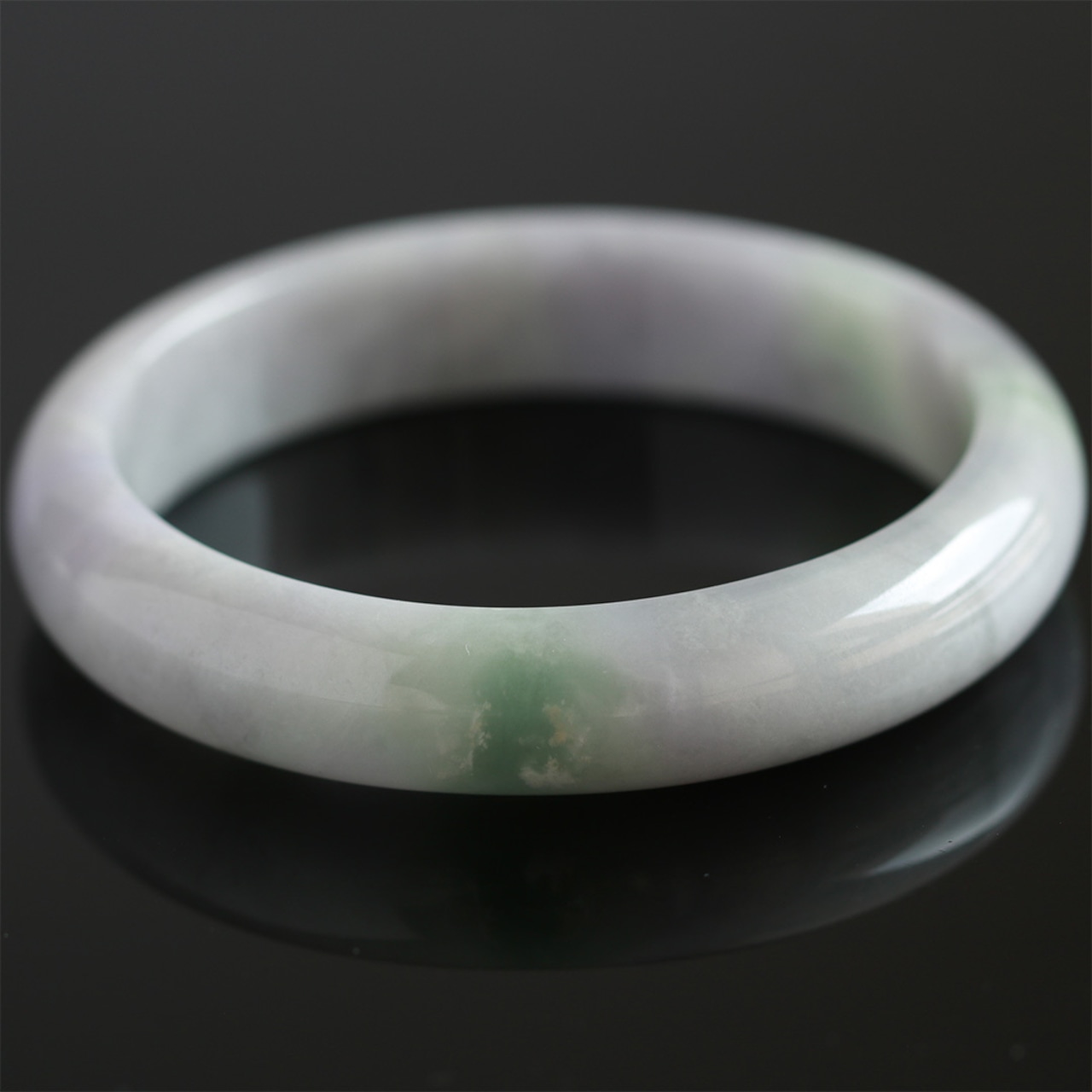 【内径 約62mm】やわらかいラベンダー色！翡翠バングル ラベンダー、グリーン、ホワイトの３カラー A貨翡翠 jd_bg1057