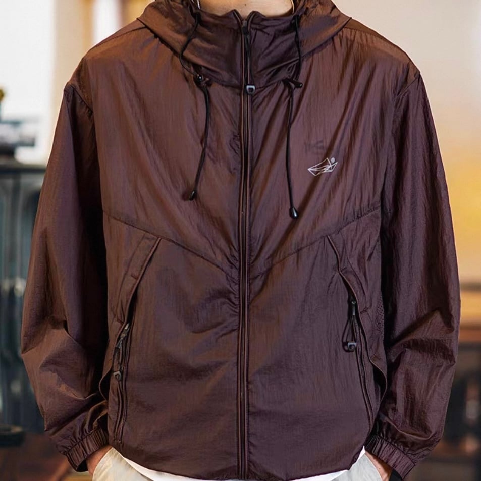【H1145】Hooded Patch Pocket Oversized Jacket /2color