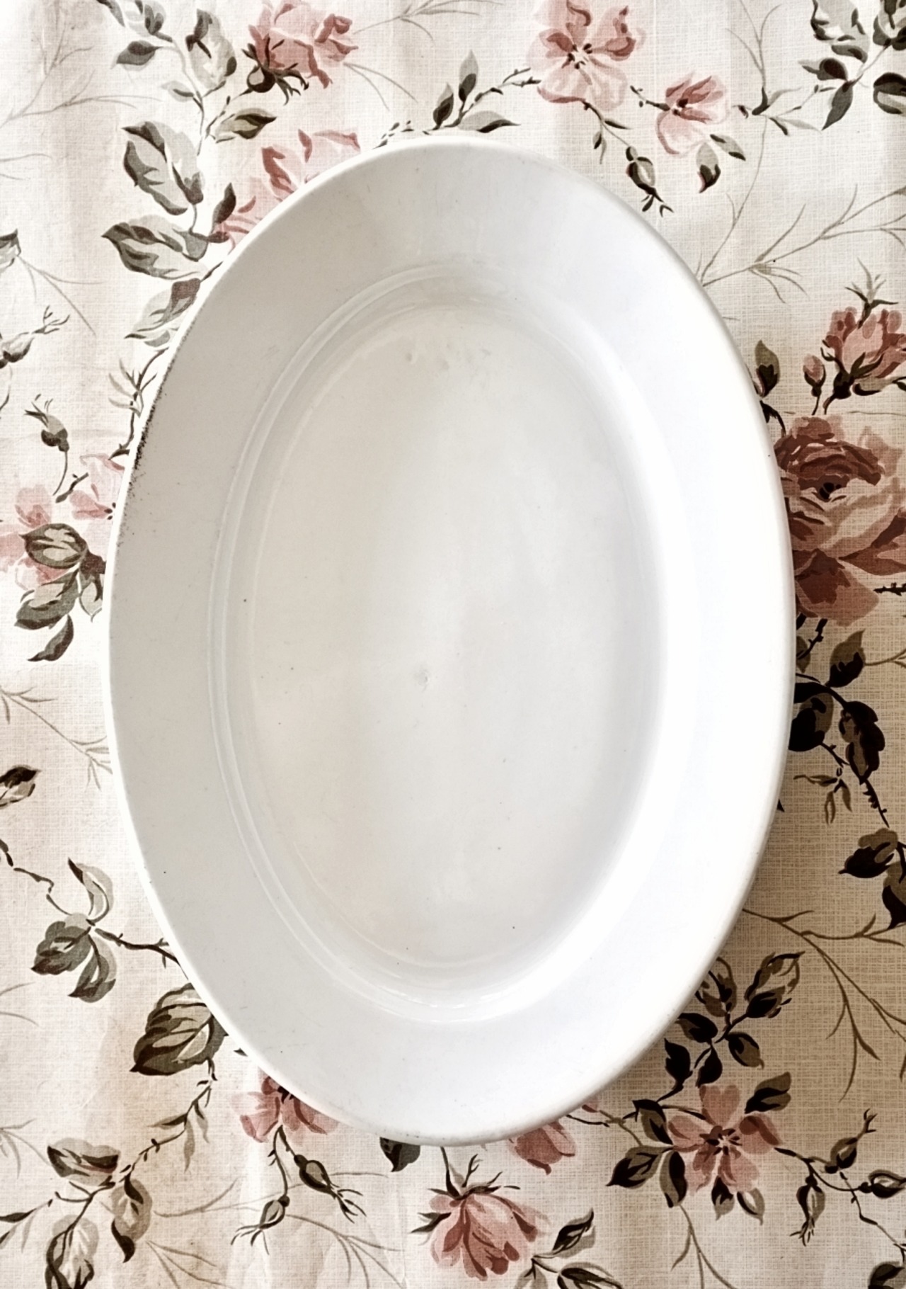 19世紀  フランス 36.5c おお巨大な白よ！白の集約と重厚なオーバルプレートb アンティーク