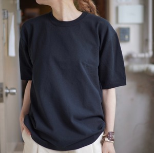 unfil(アンフィル) stretch organic cotton sweater black
