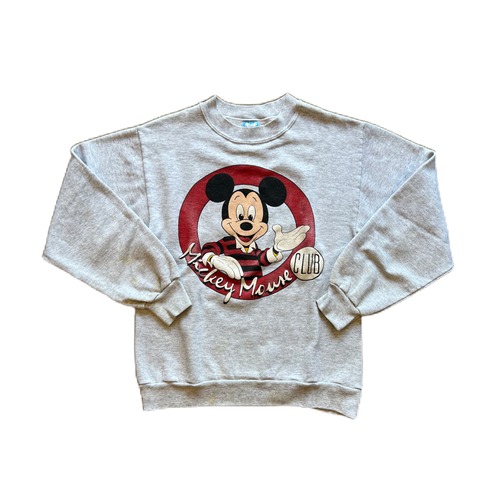 80's Mickey Mouse Club Sweat Gray S ¥9,800+tax