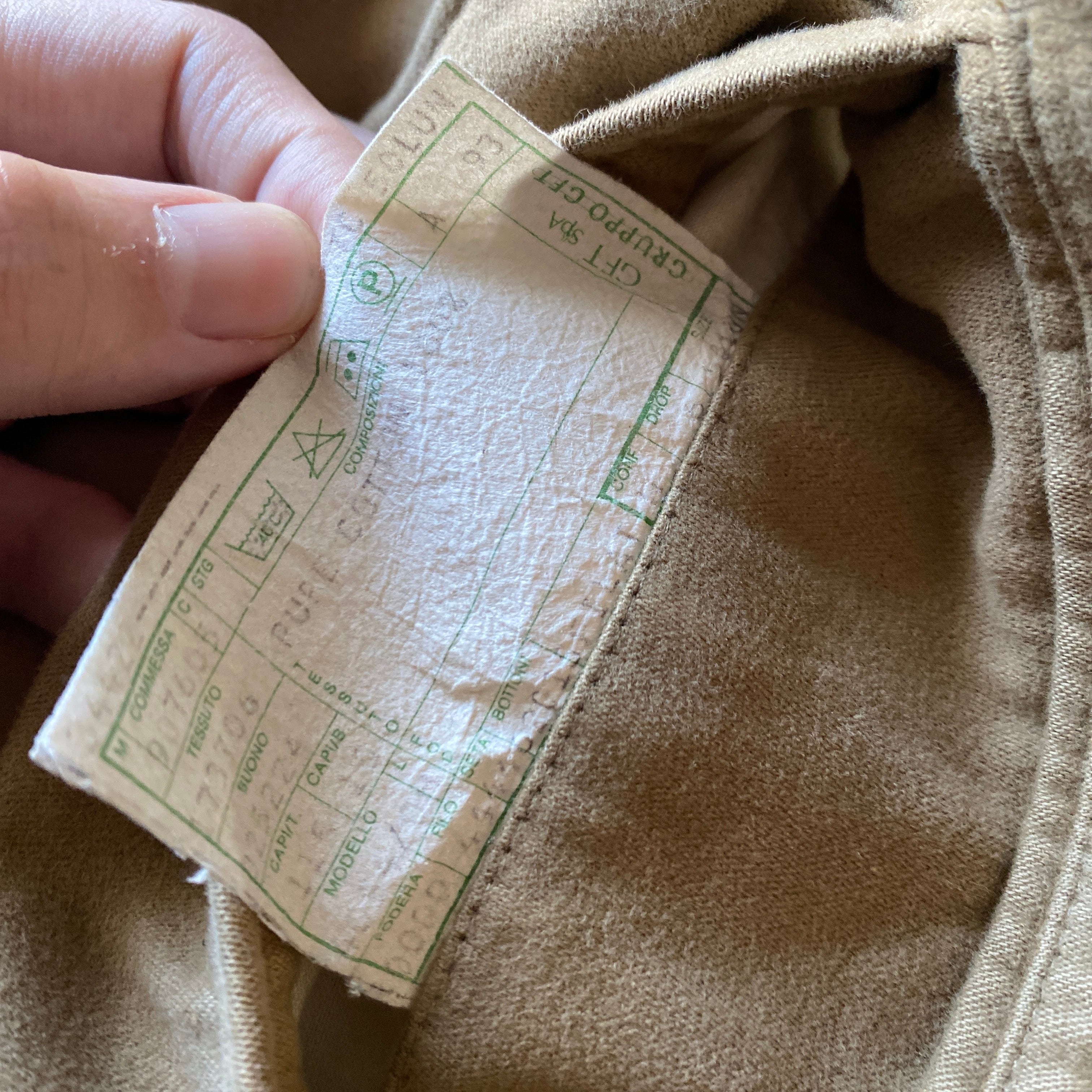 80s90s GIORGIO ARMANI LE COLLEZIONI cotton moleskin 2tuck trousers