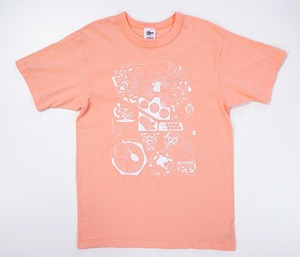 【久米繊維×TIS】「シタマチ」Tシャツ　カラー：シャーベットオレンジ