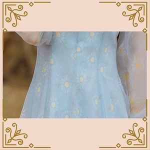 ♦透かしフラワー柄のスプリングワンピース♦trnd463