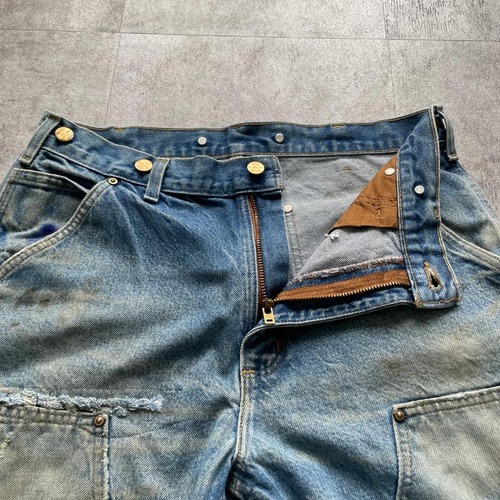 10s メキシコ製 デニム ダブルニー Carhartt W 32 L 31 詳細写真8